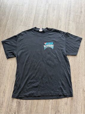 Black Graphic Tee with NHL ‘Panthers' Chest Logo